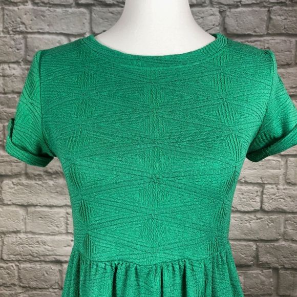 ASOS Green Quilted Fit and Flare Dress - Picture 4 of 6